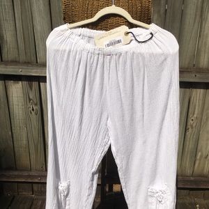 Oh My Gauze Sammy crop pants size 1 sm/med in white